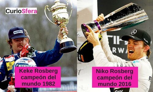 Nico y Keke Rosberg campeones del mundo F1