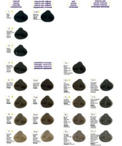 carta de colores de tintes de pelo Salerm vison